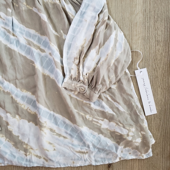 YOUNG FABULOUS & BROKE Printed Tie Die Front Top - Picture 6 of 7